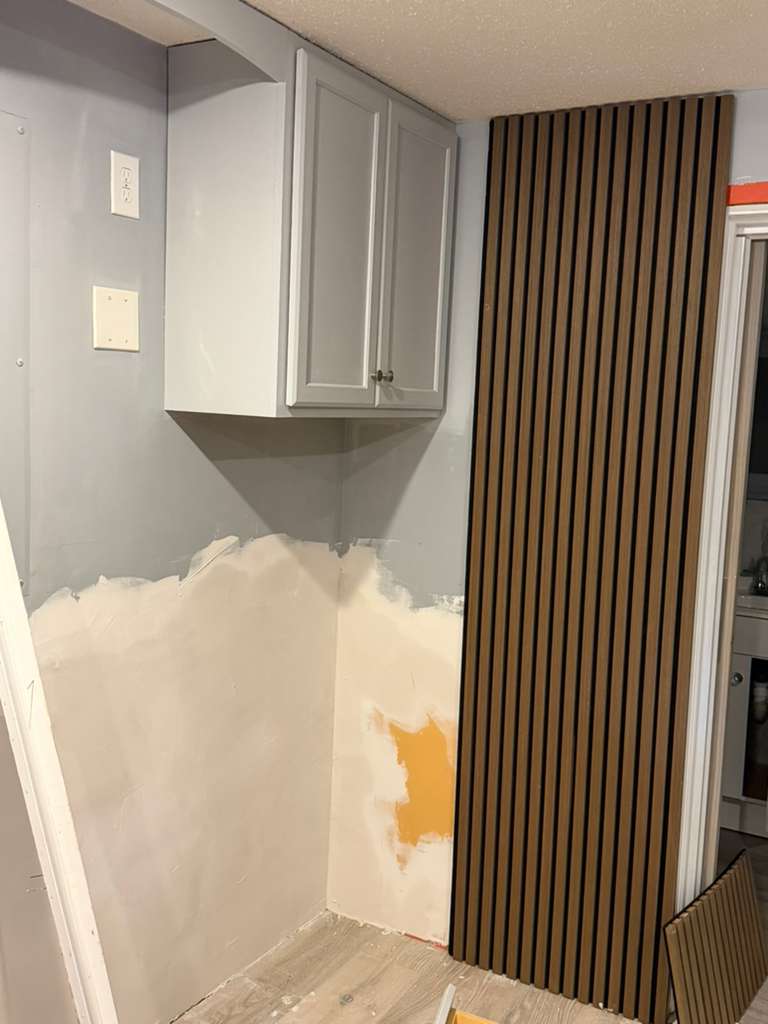 Basement renovation during